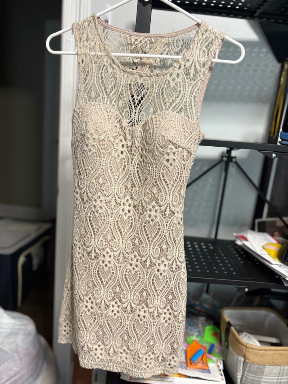 Semi Formal Lace dress with an open back
